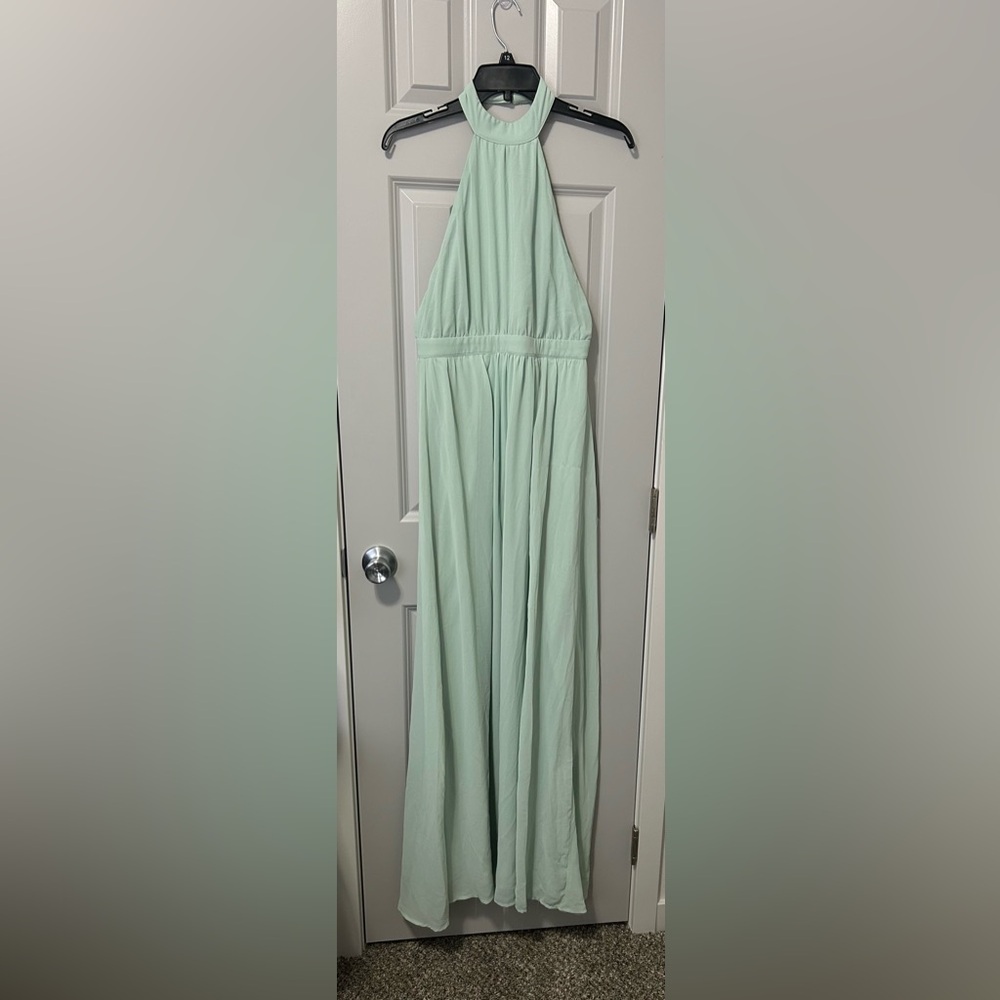 TOBI mint teal backless maxi dress